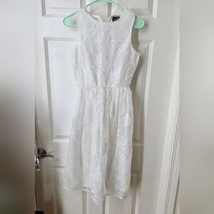 Vero Moda white dress xs pockets lace detail wedding shower courthouse
